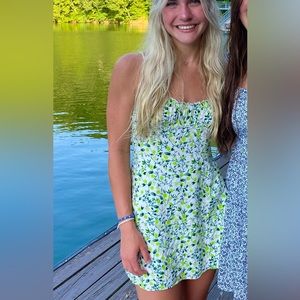 Urban Outfitters Green Pattern Dress